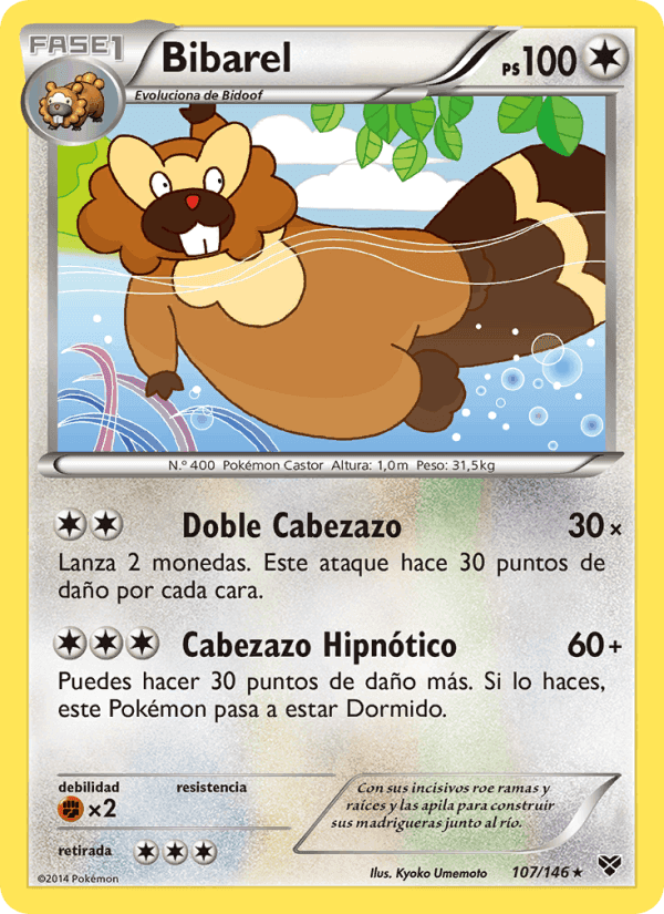 Bibarel, card 107 from XY