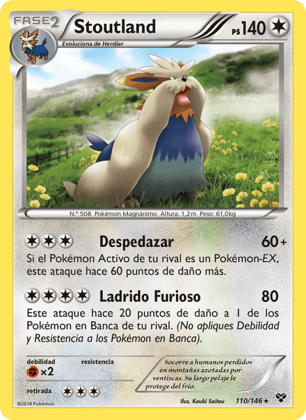 Stoutland, carta 110 di XY