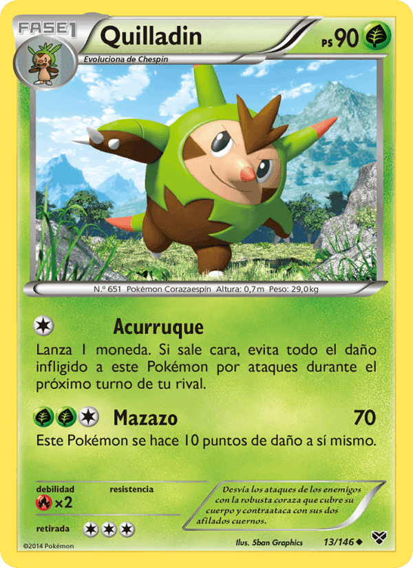 Quilladin, carta 13 de XY
