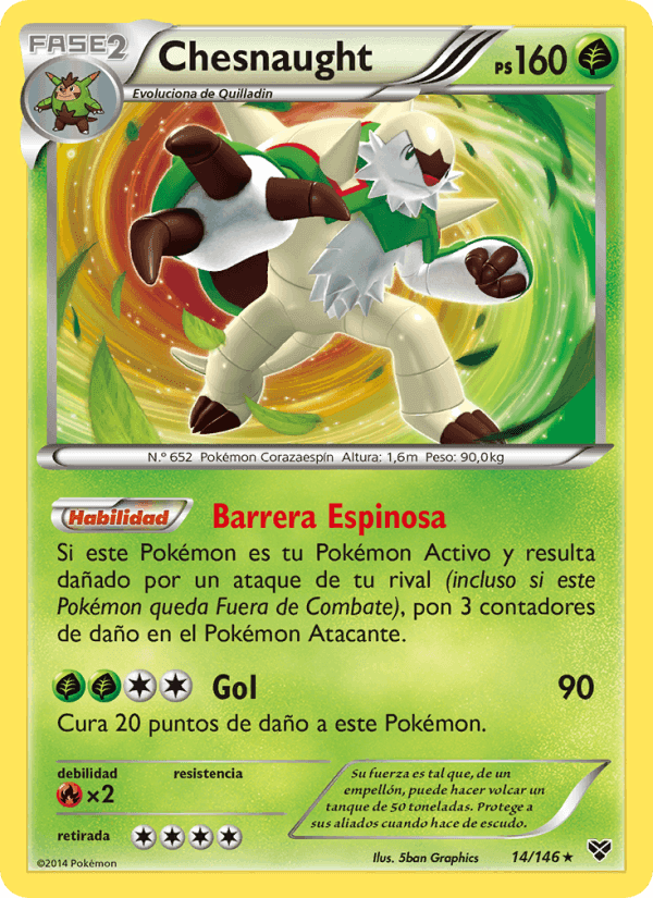 Chesnaught, carta 14 de XY