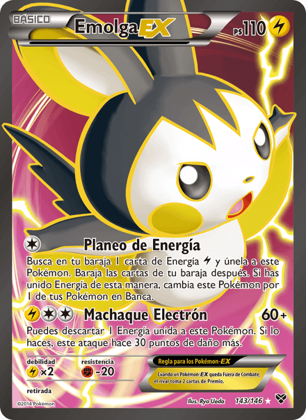 Emolga EX, carta 143 de XY