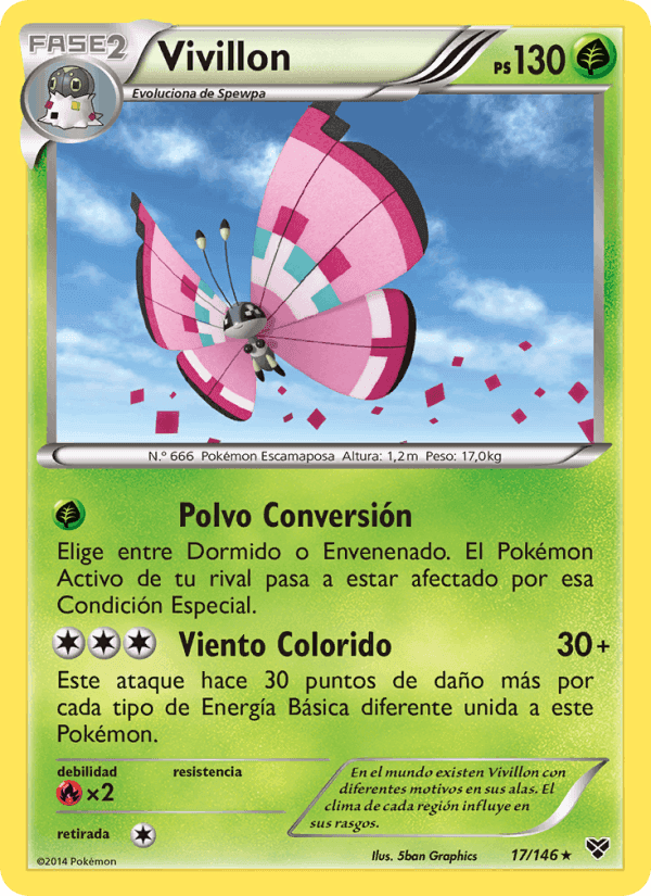 Vivillon, carta 17 de XY