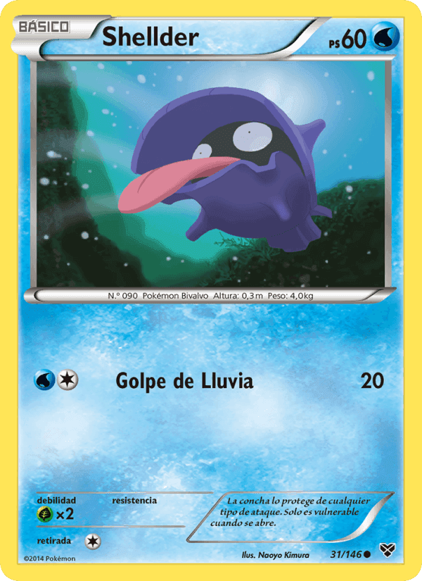 Shellder, carta 31 de XY