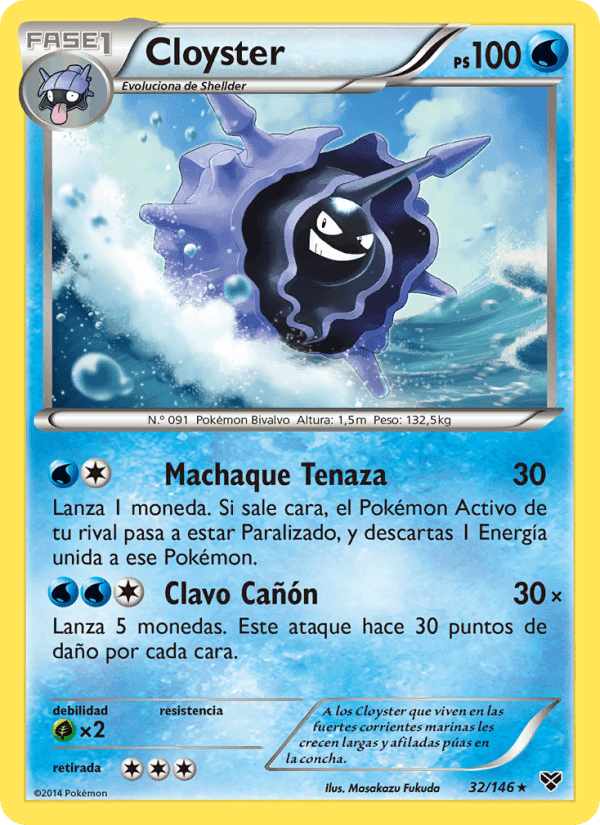 Cloyster, carta 32 de XY