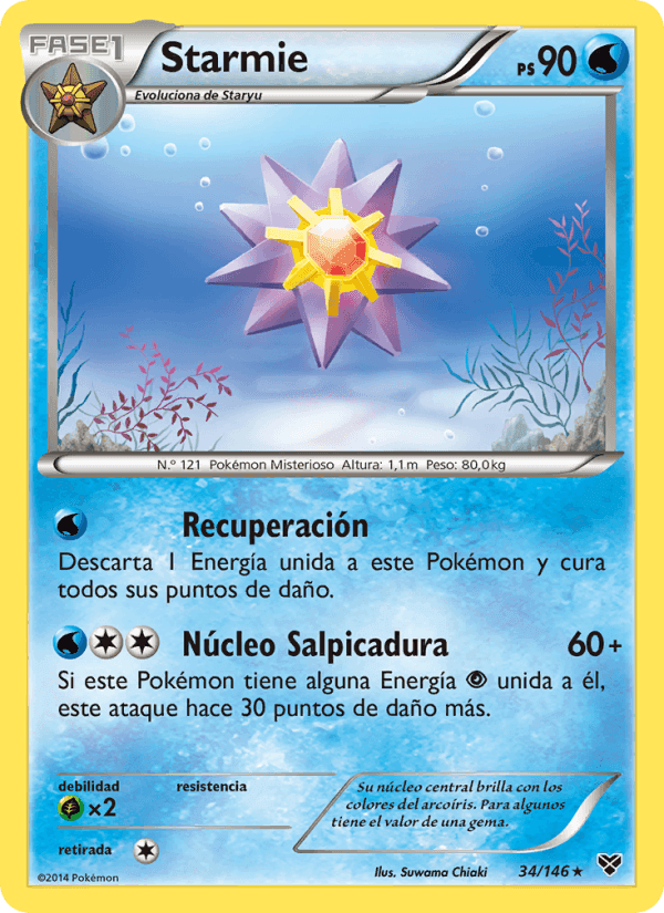 Starmie, carta 34 de XY