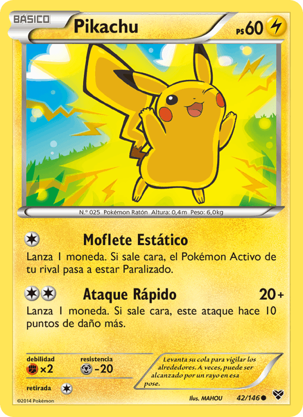 Pikachu, carta 42 de XY