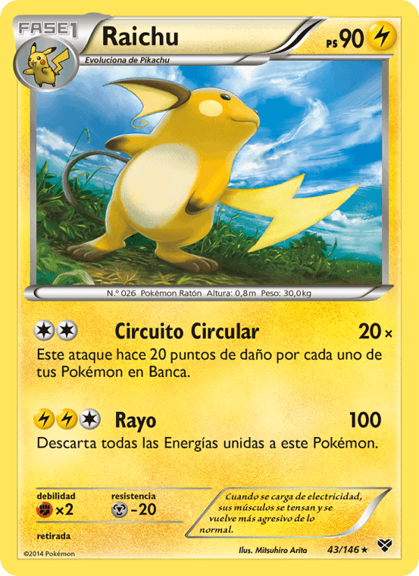 Raichu, carta 43 de XY