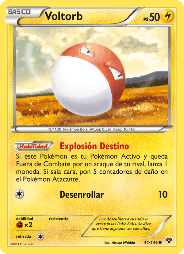 Voltorb, carta 44 de XY