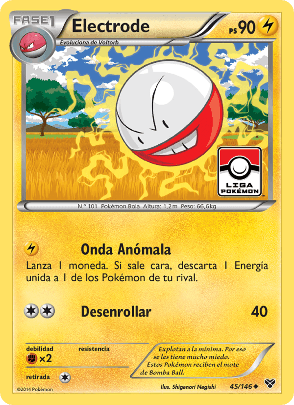 Electrode, card 45 from XY