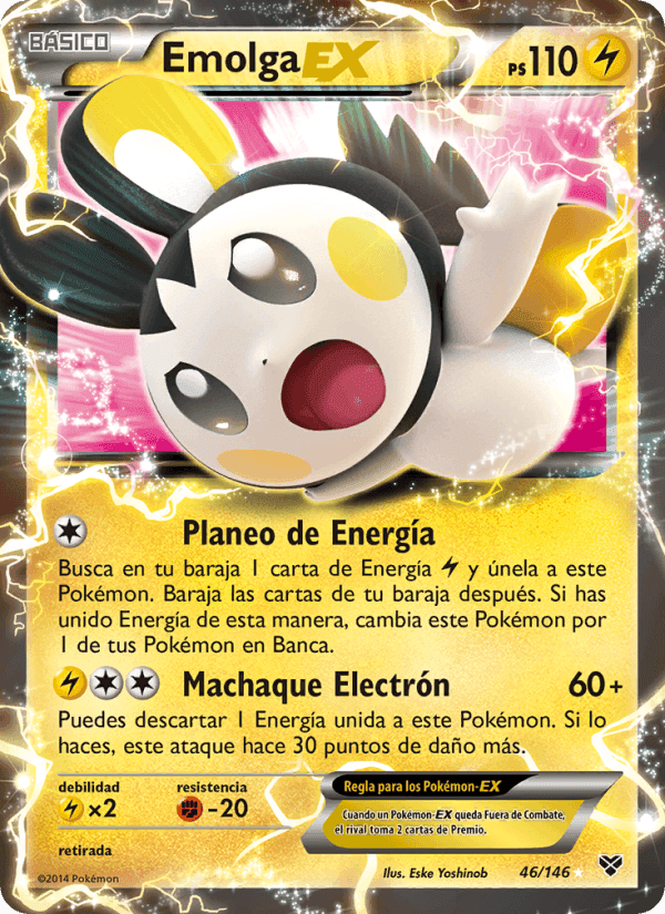 Emolga EX, carta 46 de XY