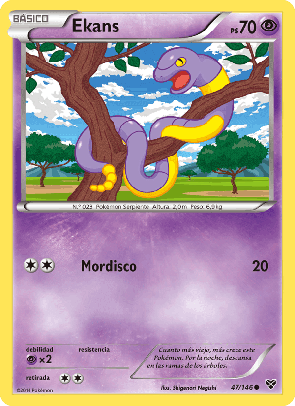 Ekans, carta 47 de XY