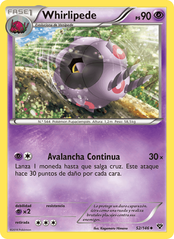 Whirlipede, card 52 from XY