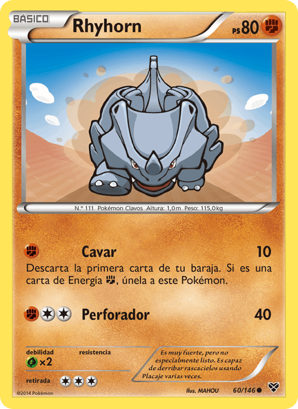 Rhyhorn, carta 60 de XY