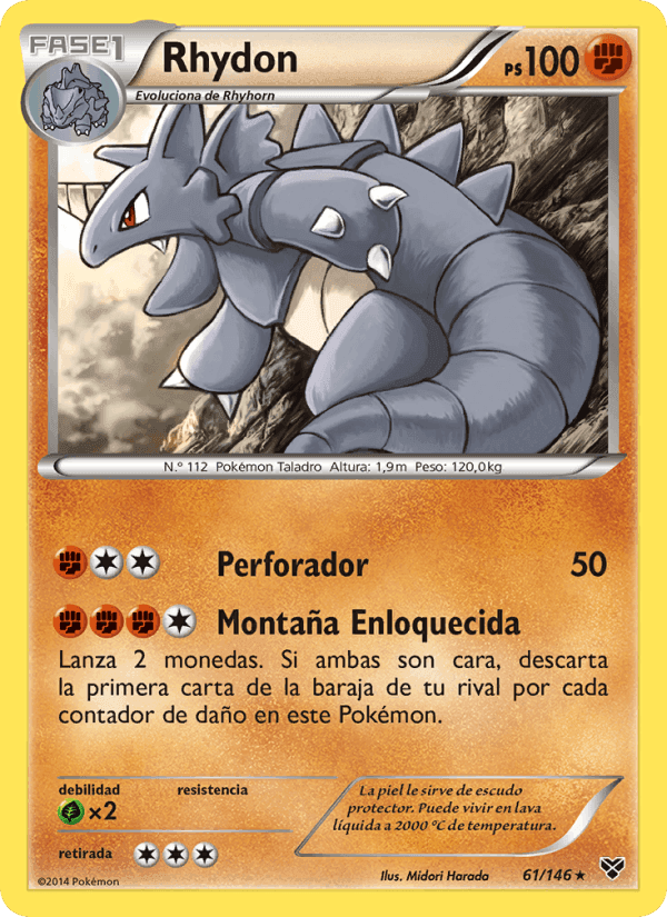 Rhydon, card 61 from XY