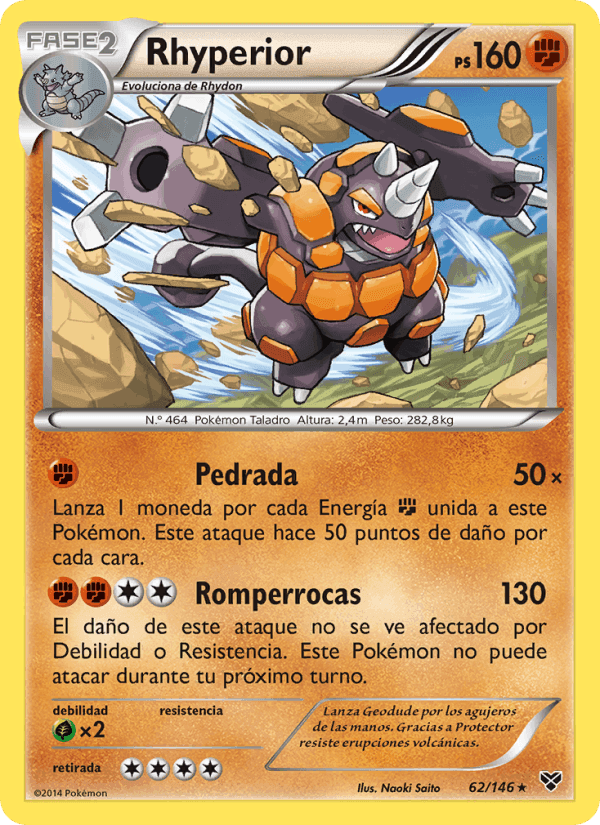 Rhyperior, card 62 from XY