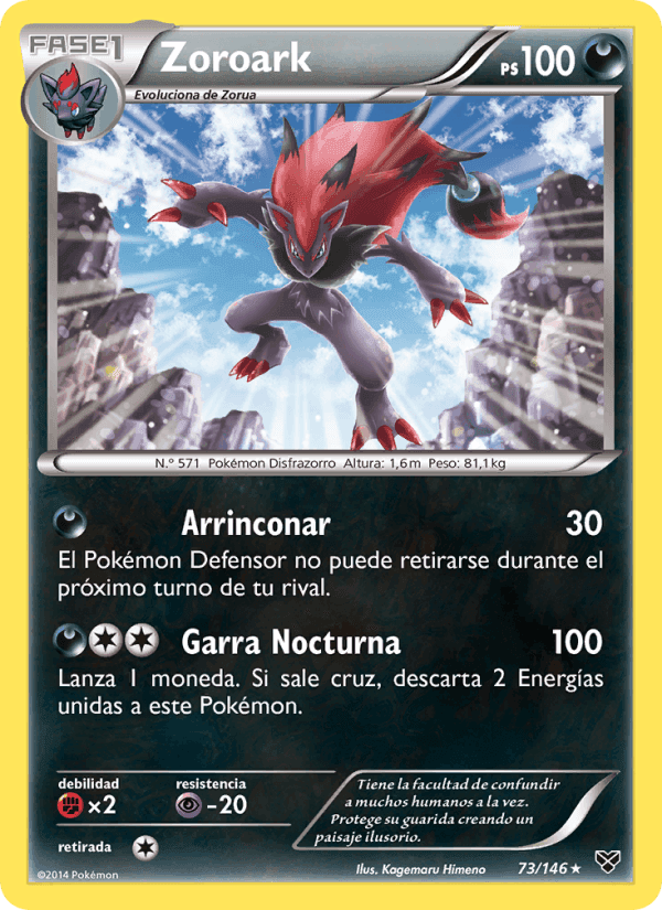 Zoroark, card 73 from XY