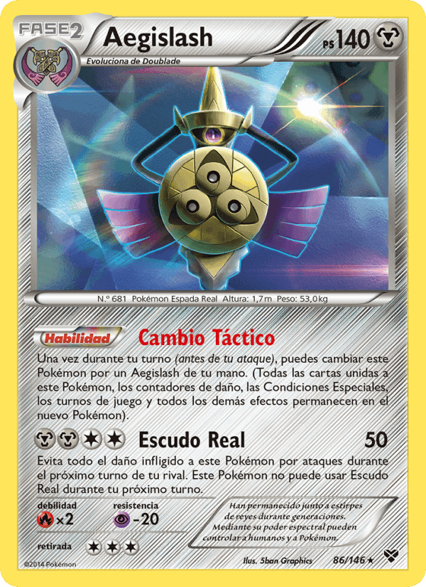 Aegislash, carta 86 de XY