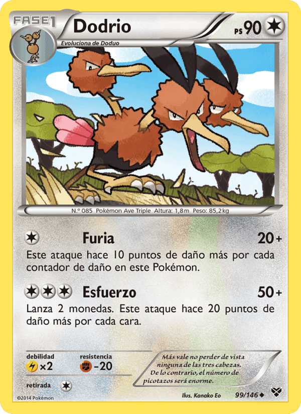 Dodrio, card 99 from XY