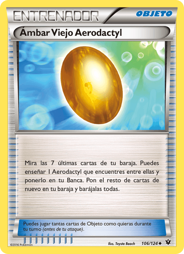 Ámbar Viejo Aerodactyl, carta 106 de Destinos Enfrentados