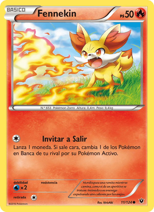 Fennekin, card 11 from Destinos Enfrentados