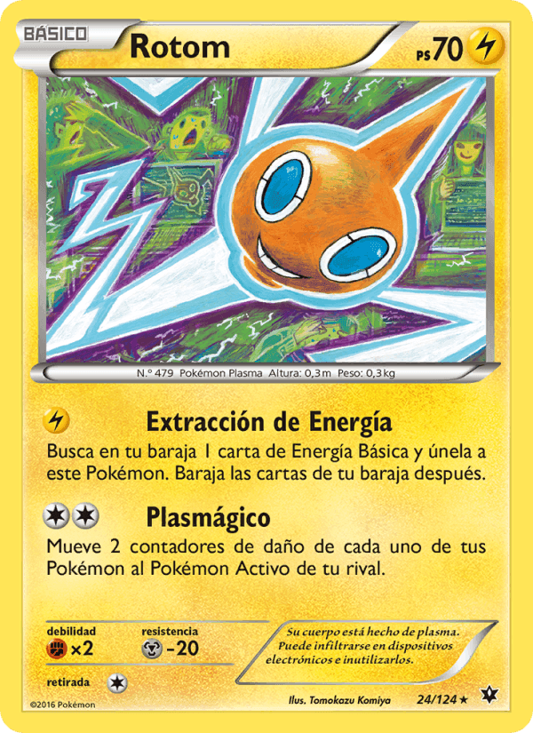 Rotom, card 24 from Destinos Enfrentados