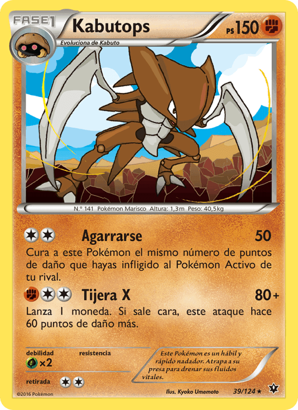 Kabutops, carta 39 de Destinos Enfrentados
