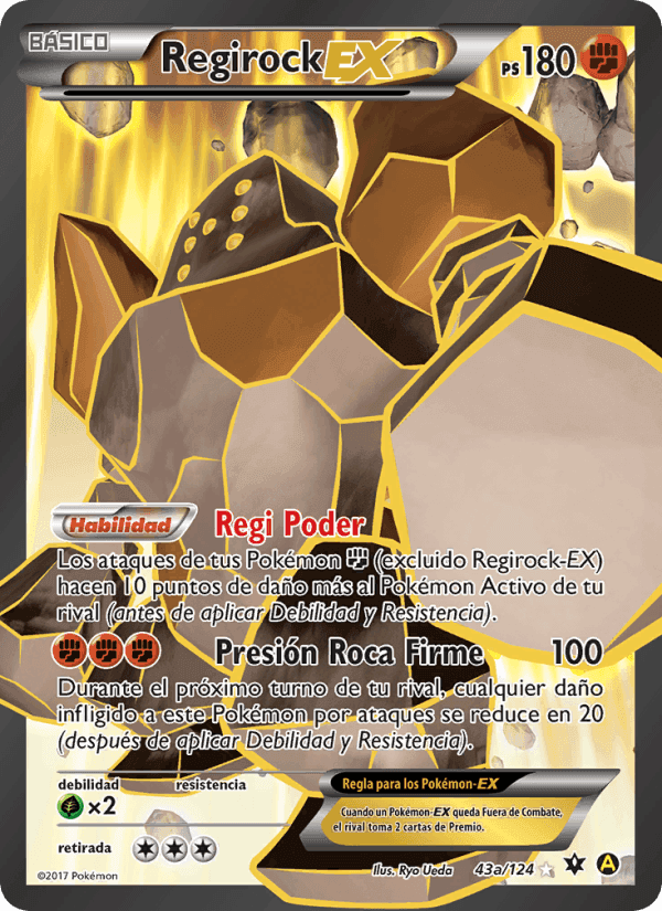 Regirock EX, carta 43a de Destinos Enfrentados