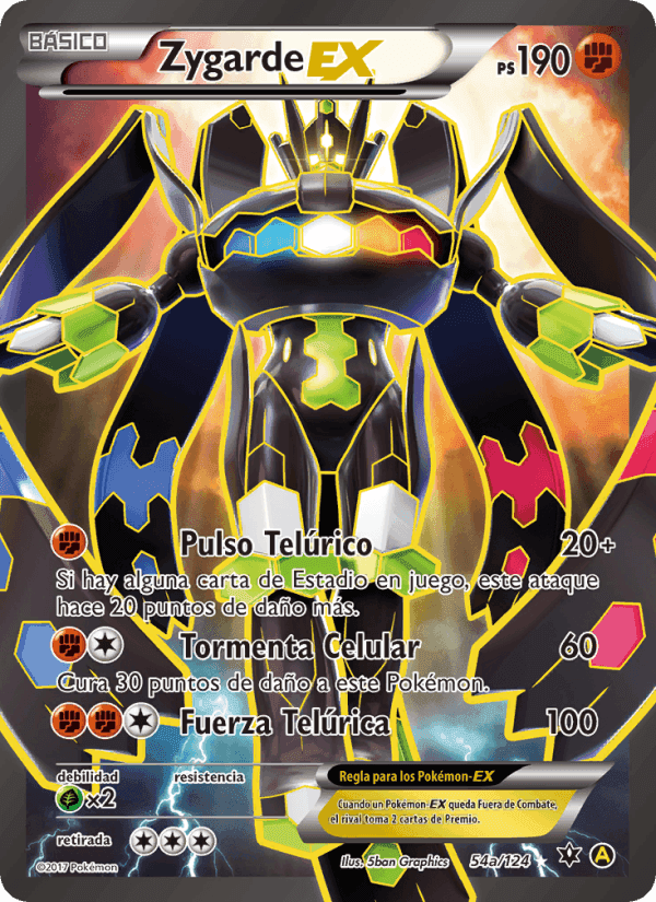 Zygarde EX, carta 54a de Destinos Enfrentados
