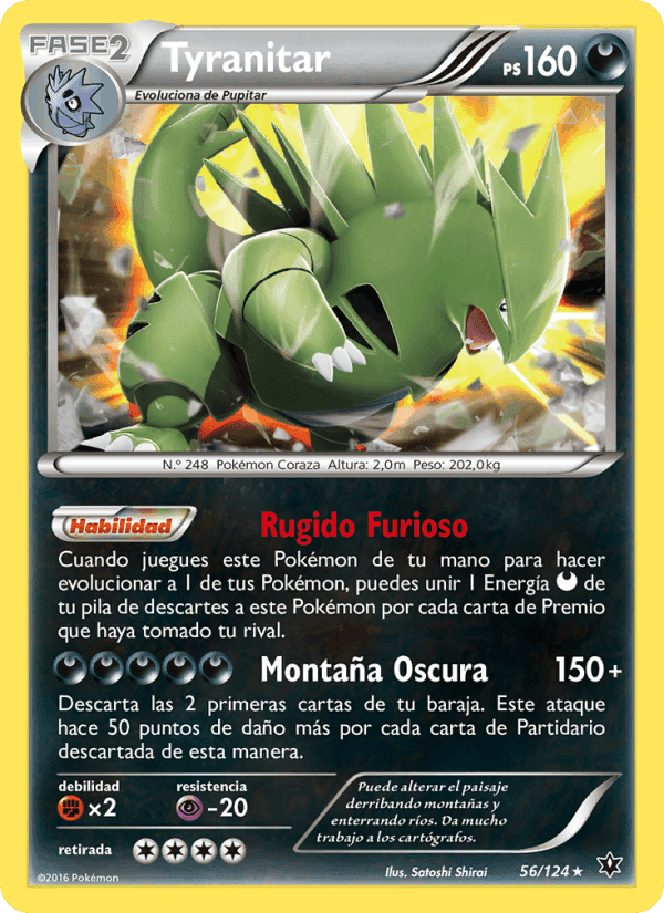 Tyranitar, carta 56 de Destinos Enfrentados