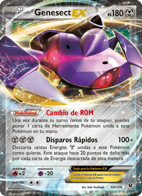 Genesect EX, carta 64 de Destinos Enfrentados