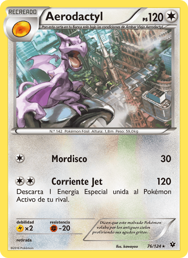 Aerodactyl, carta 76 di Destinos Enfrentados