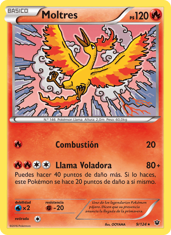 Moltres, card 9 from Destinos Enfrentados