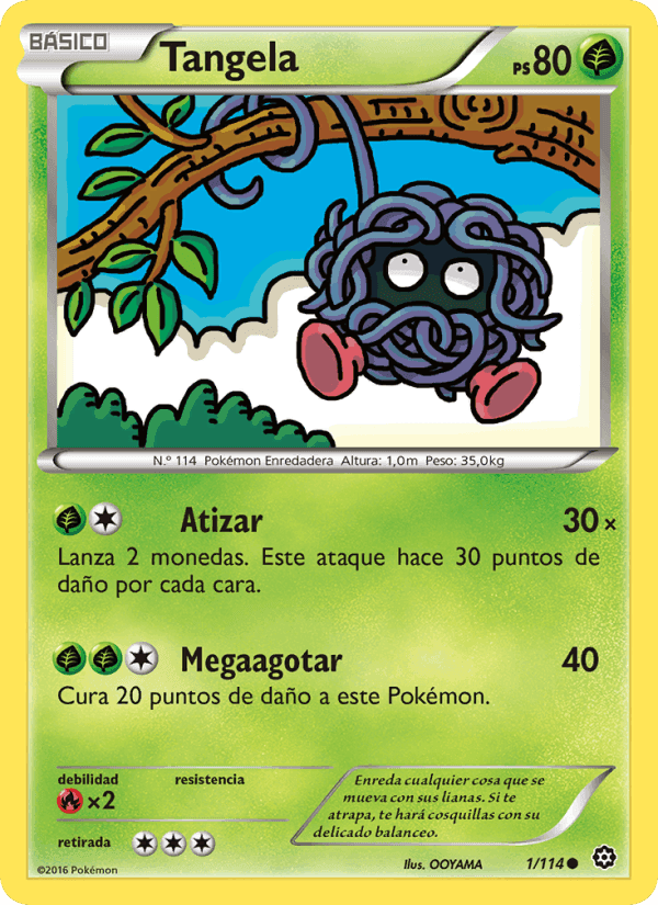 Tangela, card 1 from Asedio de Vapor
