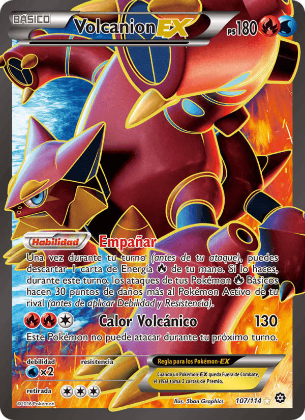 Volcanion EX, card 107 from Asedio de Vapor