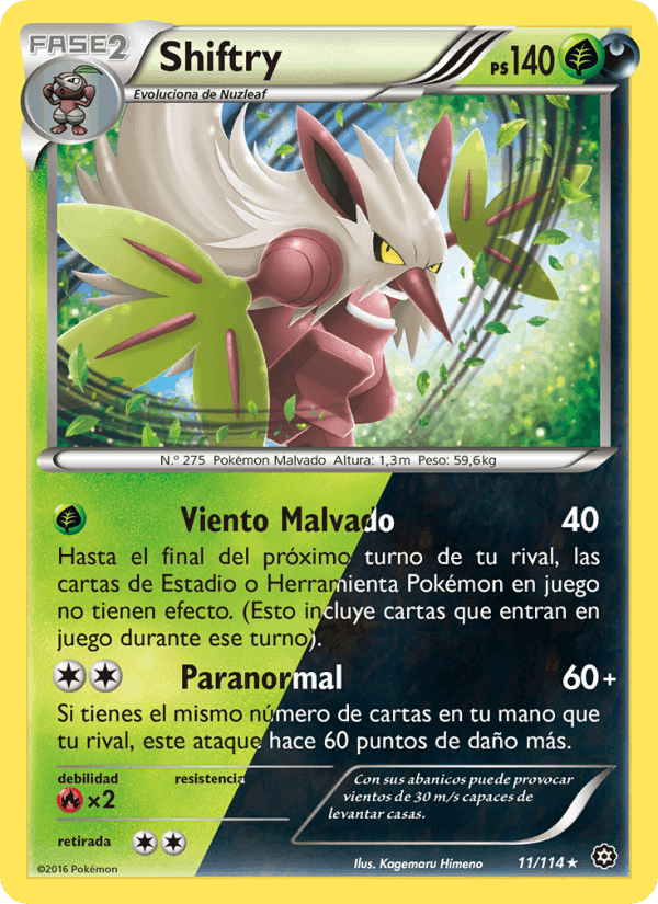 Shiftry, carta 11 de Asedio de Vapor