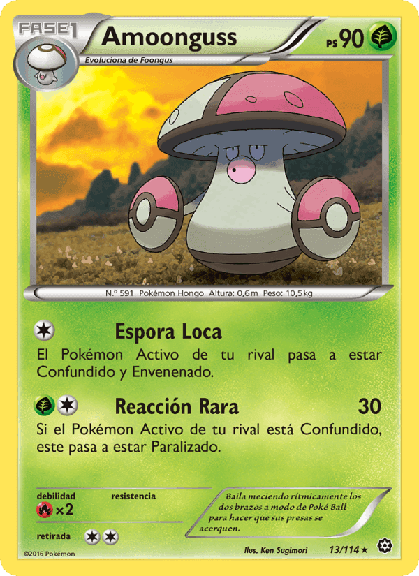 Amoonguss, carta 13 de Asedio de Vapor