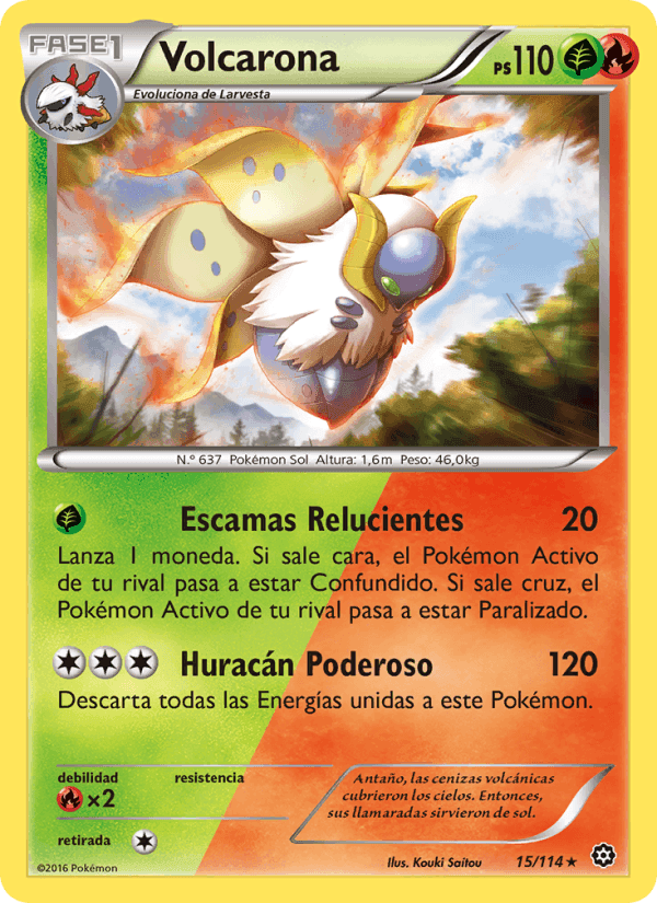 Volcarona, carta 15 de Asedio de Vapor