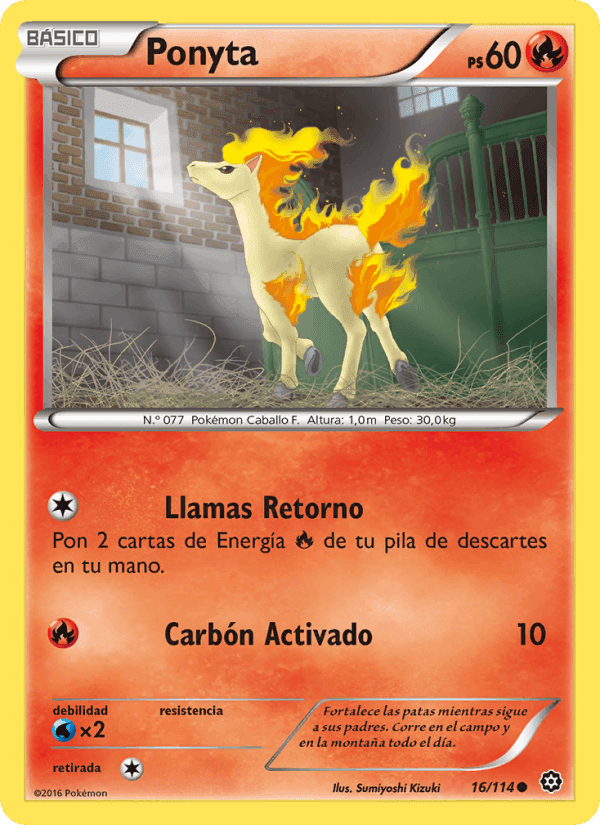 Ponyta, card 16 from Asedio de Vapor