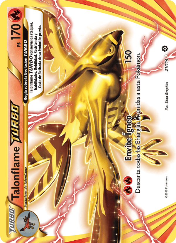 Talonflame TURBO, carte 21 de Asedio de Vapor