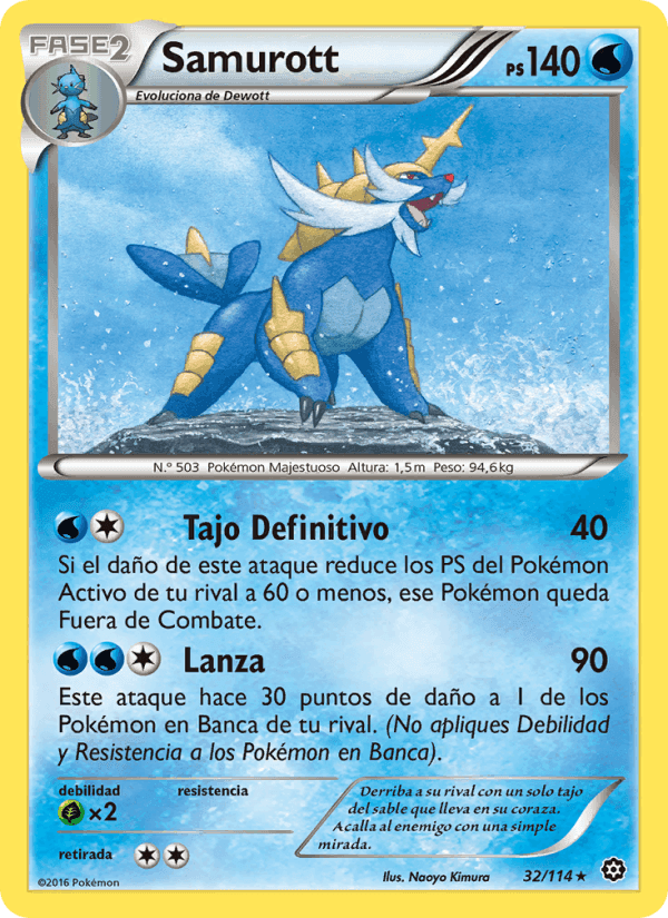 Samurott, carte 32 de Asedio de Vapor