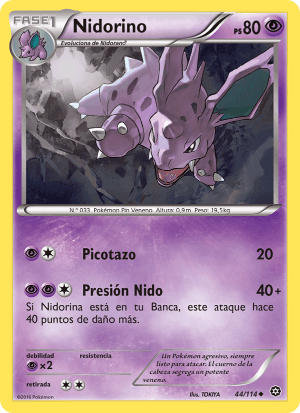Nidorino, carte 44 de Asedio de Vapor