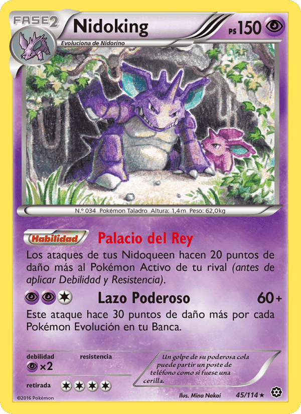 Nidoking, carta 45 di Asedio de Vapor