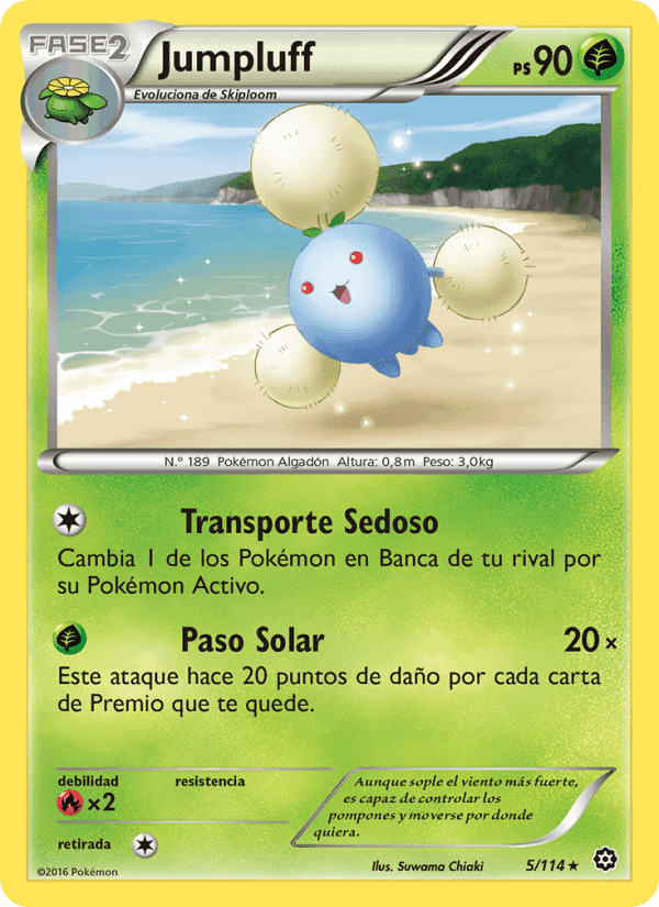 Jumpluff, carte 5 de Asedio de Vapor