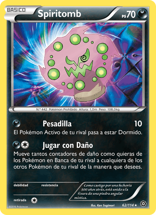 Spiritomb, carta 62 de Asedio de Vapor
