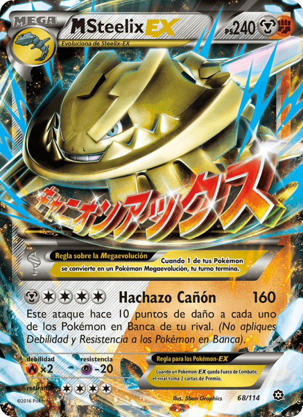 M-Steelix EX, card 68 from Asedio de Vapor