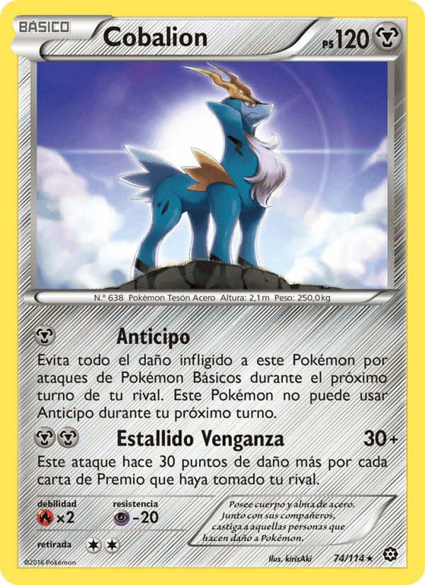 Cobalion, card 74 from Asedio de Vapor