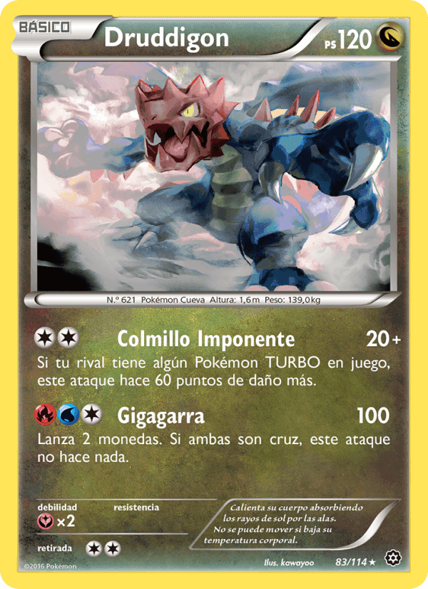 Druddigon, carta 83 de Asedio de Vapor