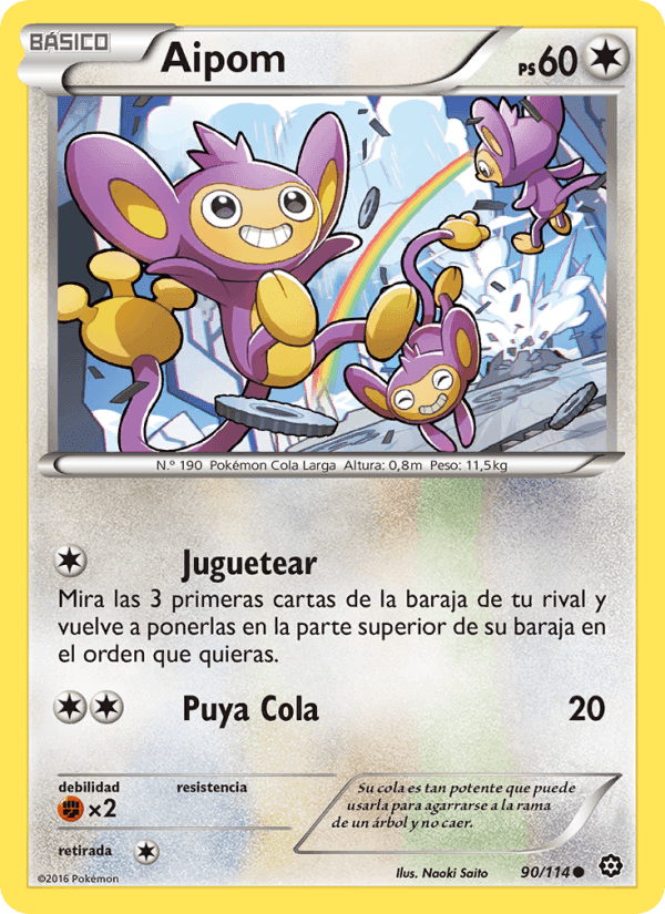 Aipom, card 90 from Asedio de Vapor