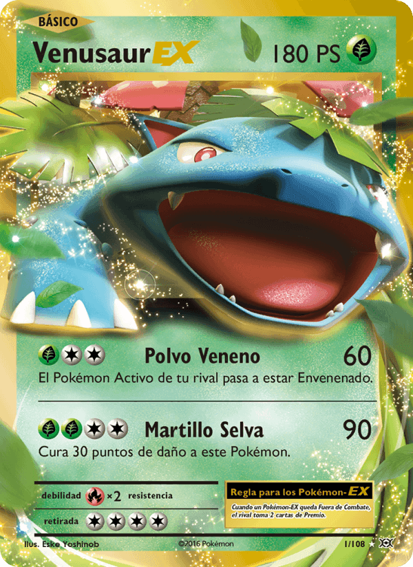 Venusaur EX, carta 1 de Evoluciones