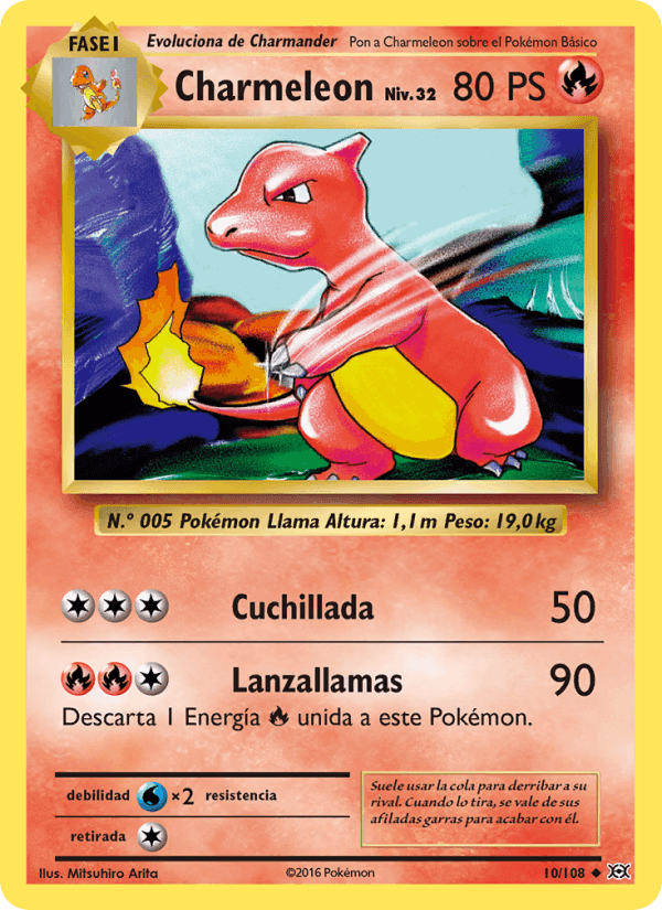 Charmeleon, carta 10 de Evoluciones